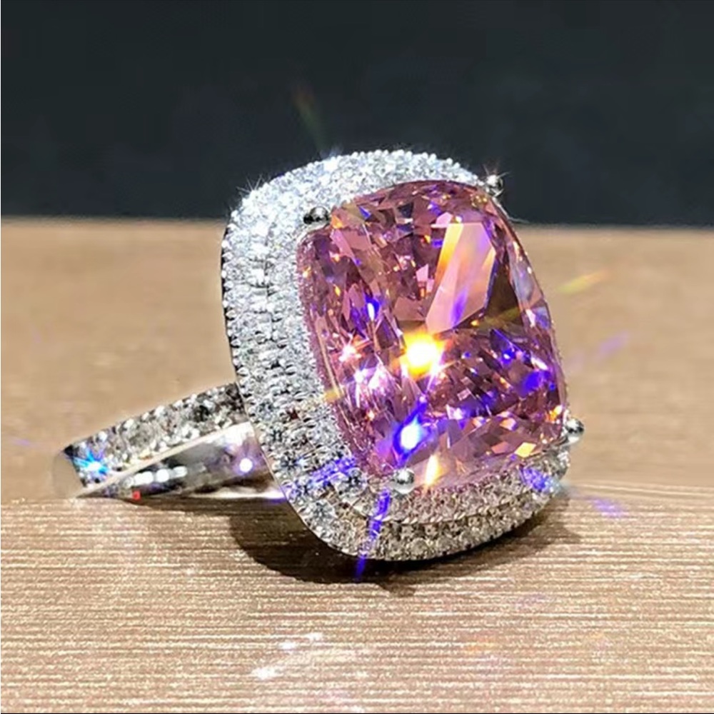 New 935 Silver Beautiful Perfect Romantic Sapphire Ring